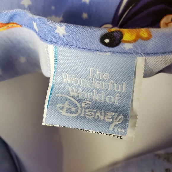 Disney Halloween Scrub Medical Top VNeck Pockets Blue Size  Small - Picture 2 of 14